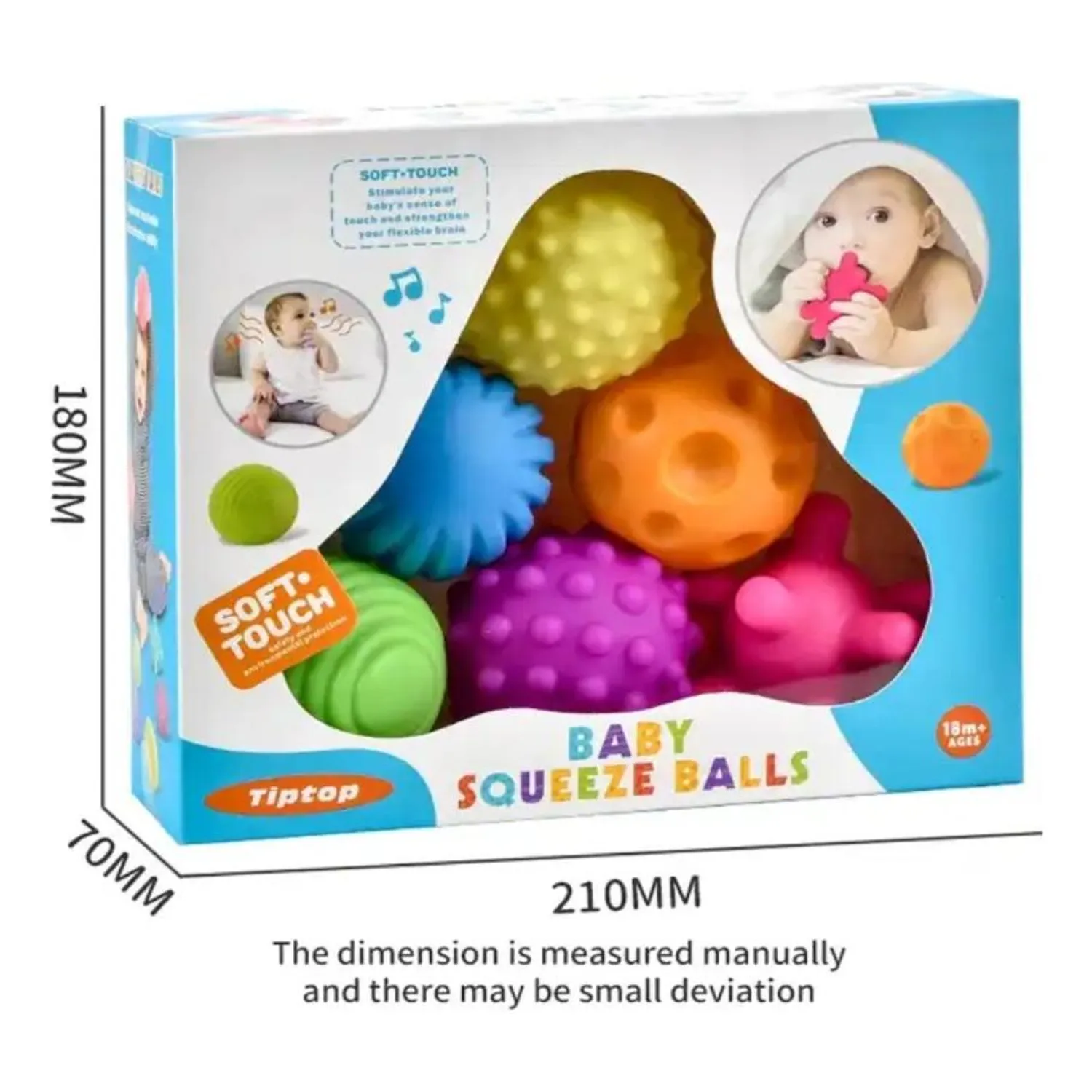 Set 6 Pelotas Sensoriales Para Bebes - Imagen 4