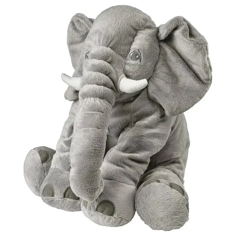 Peluche elefante de apego gris