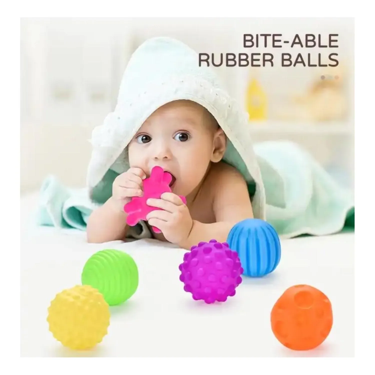 Set 6 Pelotas Sensoriales Para Bebes - Imagen 6